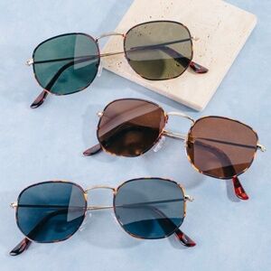 Thin Tortoise Shell Frame Sunglasses (5410) Brown